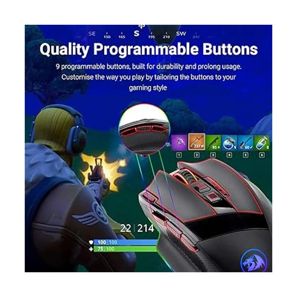 Redragon M801 Ratón para juegos LED RGB retroiluminado_5