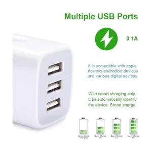 Sicodo Cargador USB puerto múltiple de 31 amperios_4