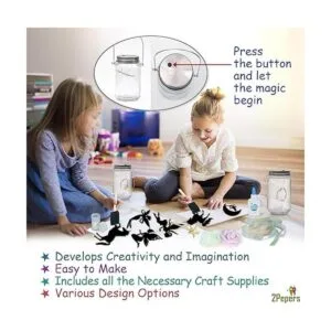 2Pepers Juego de 2 tarros de luz de noche con diseño de