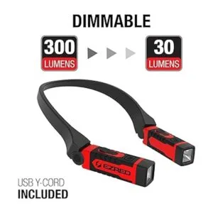 EZRED ANYWEAR Luz de cuello recargable para iluminación_3