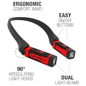 EZRED ANYWEAR Luz de cuello recargable para iluminación_2