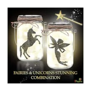 2Pepers Juego de 2 tarros de luz de noche con diseño de