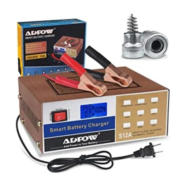 ADPOW Cargador de batería inteligente automotriz 12 V 24_1