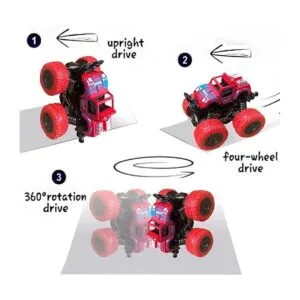 Paquete de 4 juguetes de camión monstruo Coches de_3