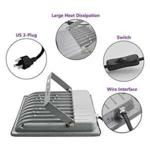 Lysed Paquete de 2 luces negras de 40 W luces LED negras