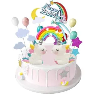 MOVINPE Kit de decoración de pastel de unicornio 21_4