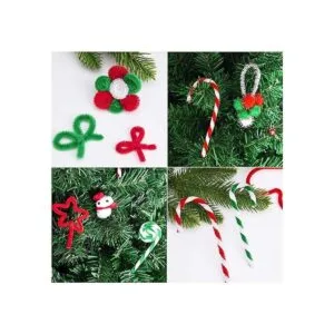Livder Christmas Pipe Chenille Cleaners Stems Set DIY Art