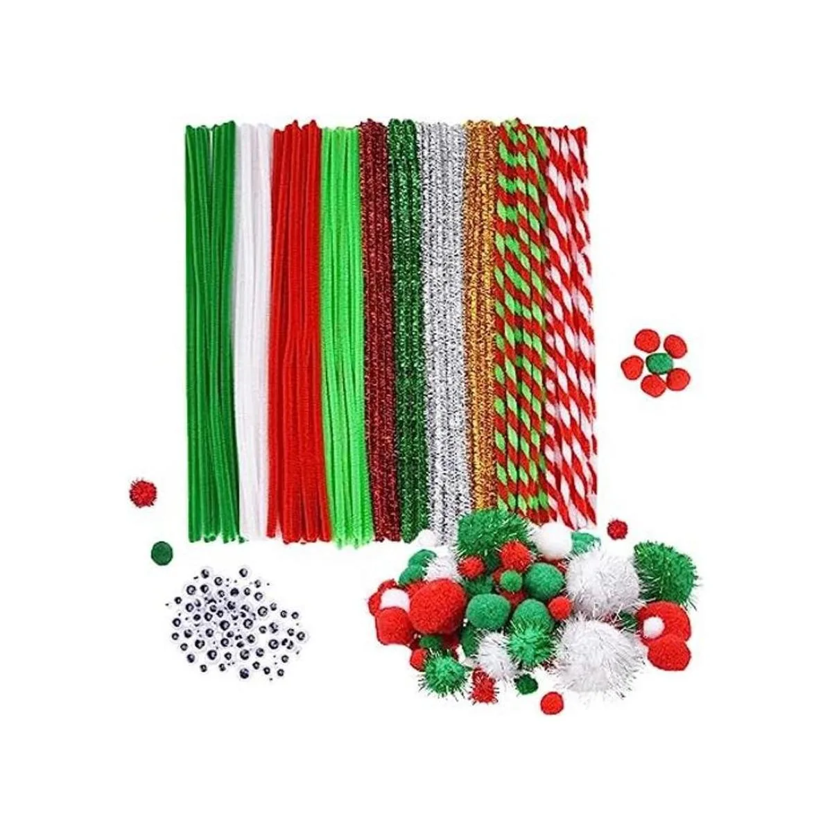 Livder Christmas Pipe Chenille Cleaners Stems Set DIY Art