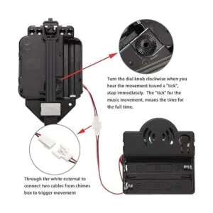 Hicarer Reloj de péndulo de cuarzo con movimiento de