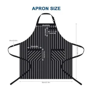 Syntus Paquete de 2 delantales ajustables con 3 bolsillos