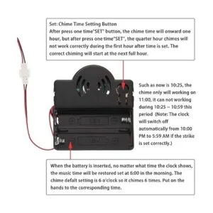 Hicarer Reloj de péndulo de cuarzo con movimiento de