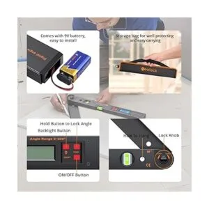Neoteck Buscador de ángulo digital de aluminio de 225 16_2
