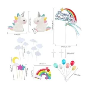 MOVINPE Kit de decoración de pastel de unicornio 21_2