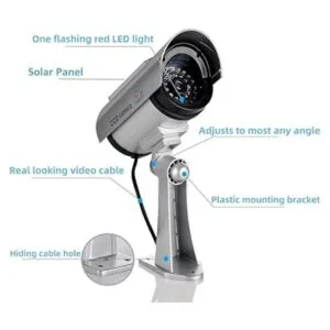 Cámara de seguridad falsa alimentada por energía solar_3