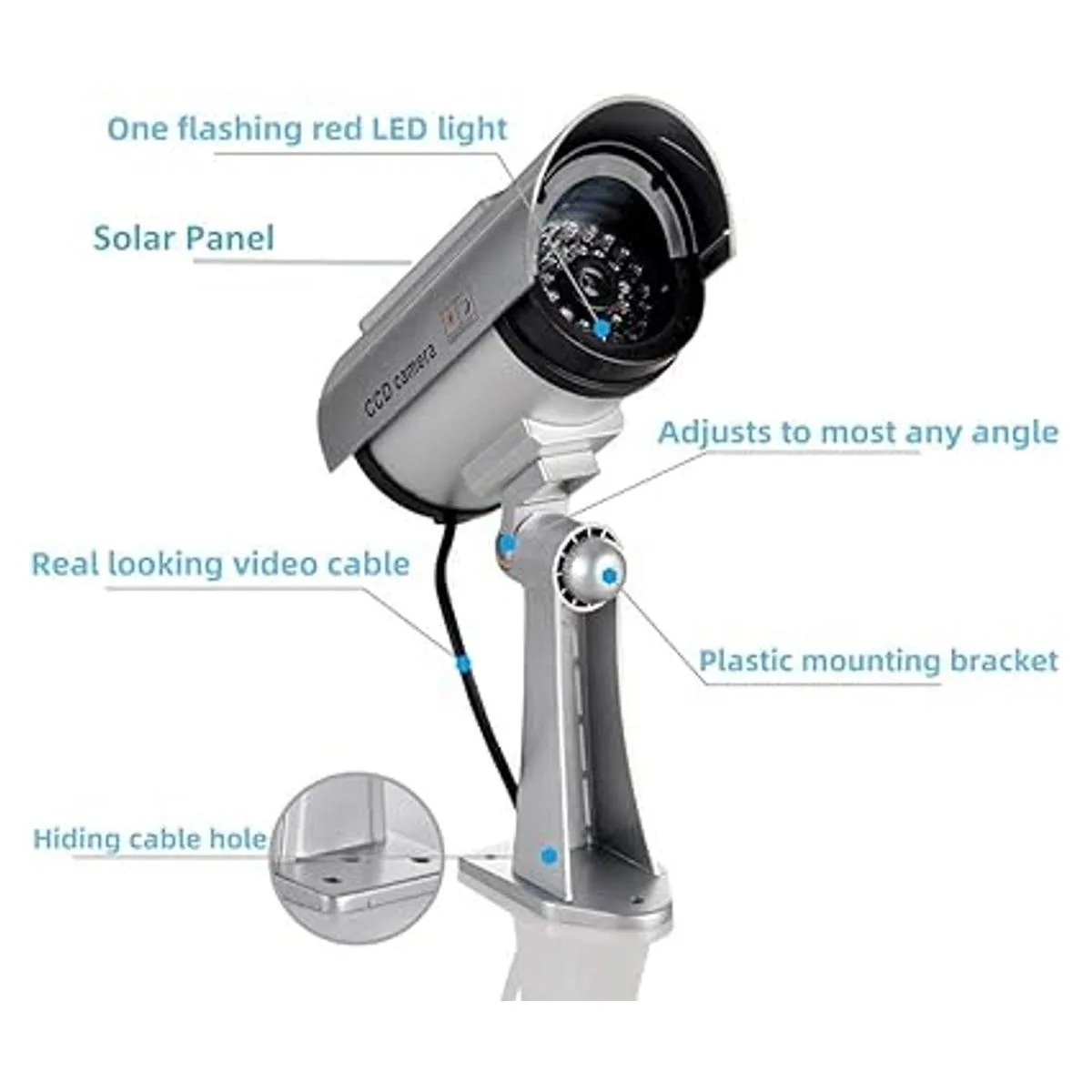 Cámara de seguridad falsa alimentada por energía solar_3