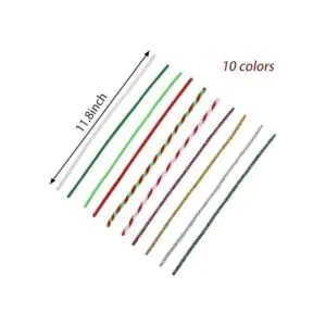 Livder Christmas Pipe Chenille Cleaners Stems Set DIY Art