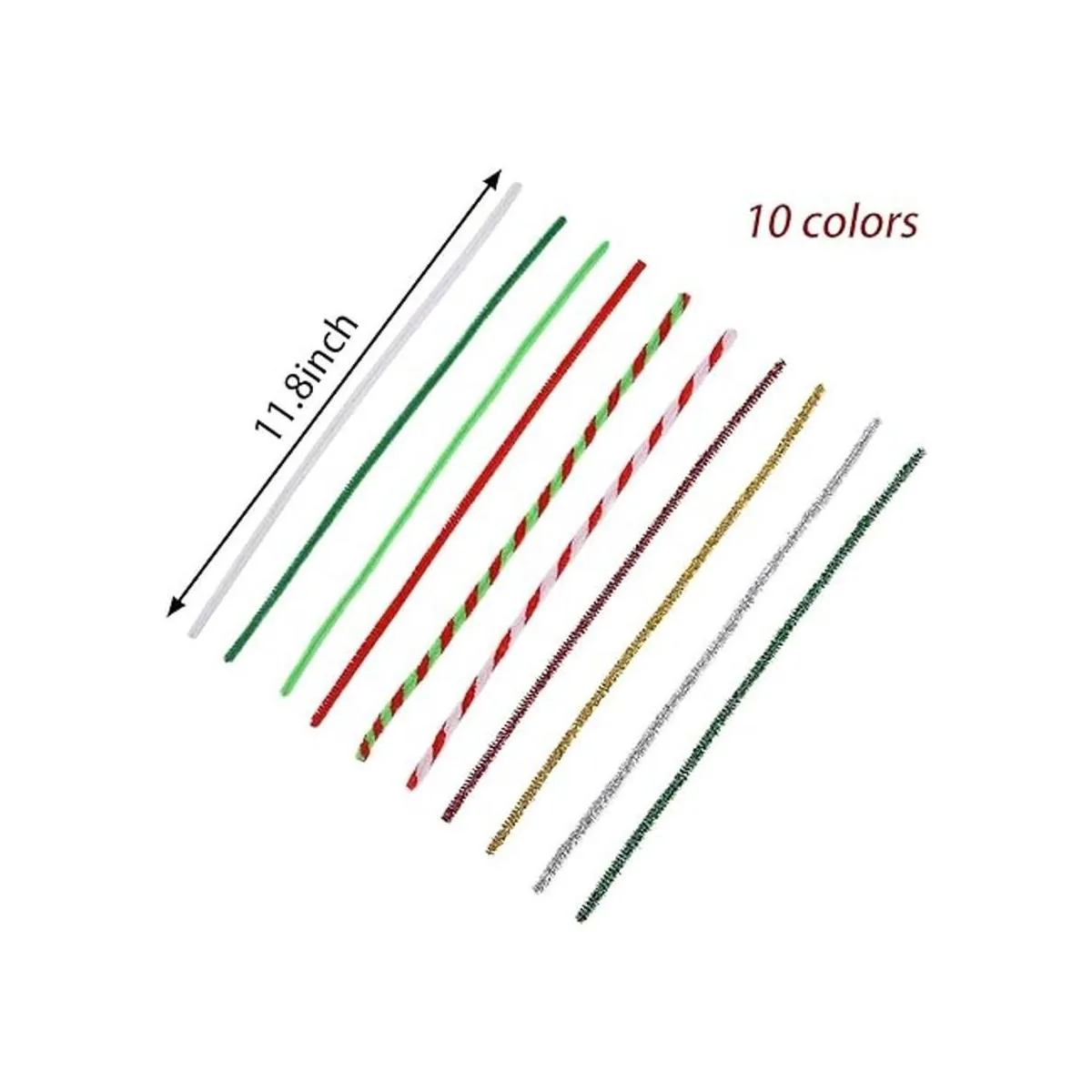 Livder Christmas Pipe Chenille Cleaners Stems Set DIY Art