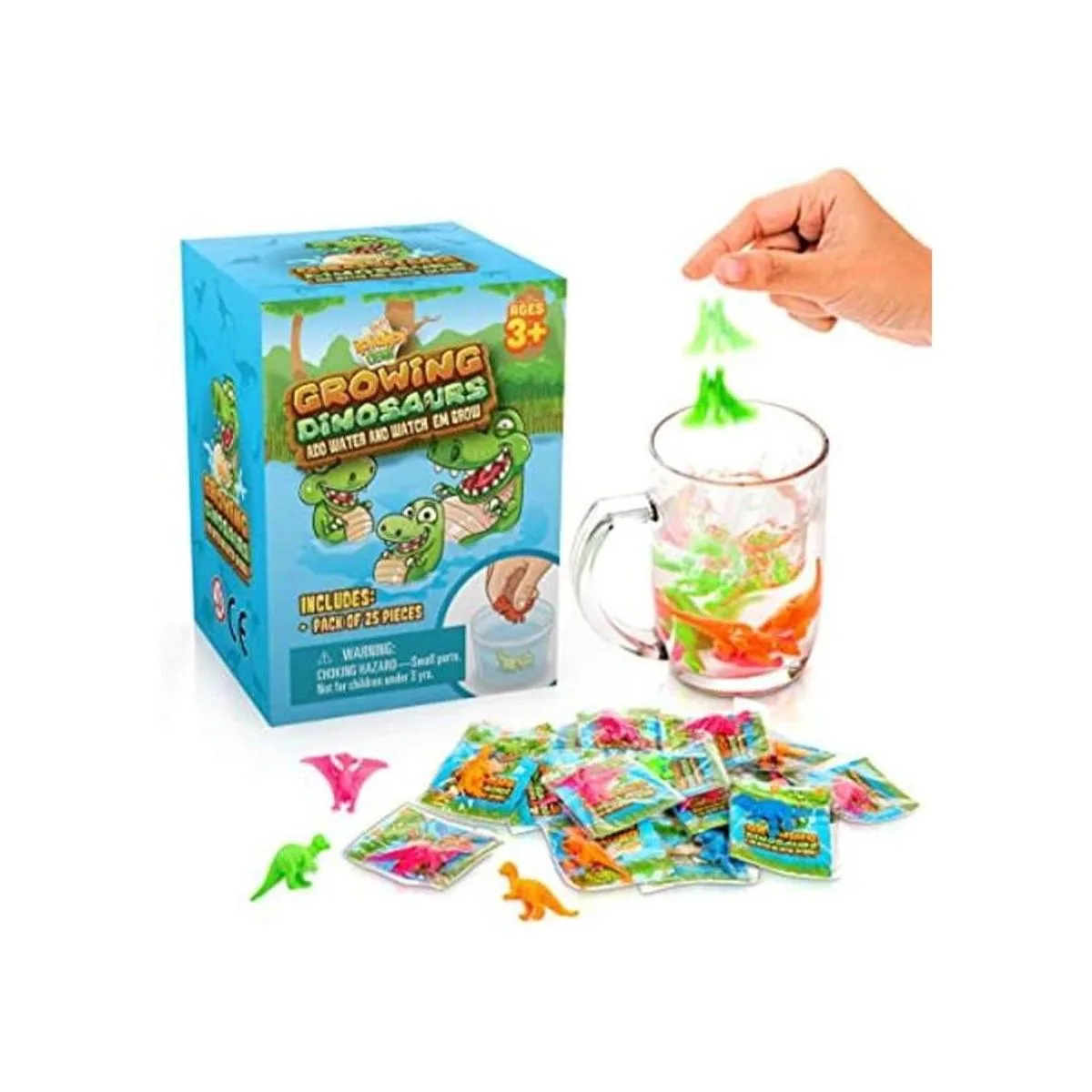 Dinosaurios que crecen en agua paquete de 25 unidades_1