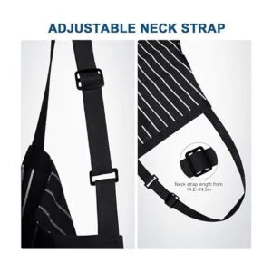 Syntus Paquete de 2 delantales ajustables con 3 bolsillos