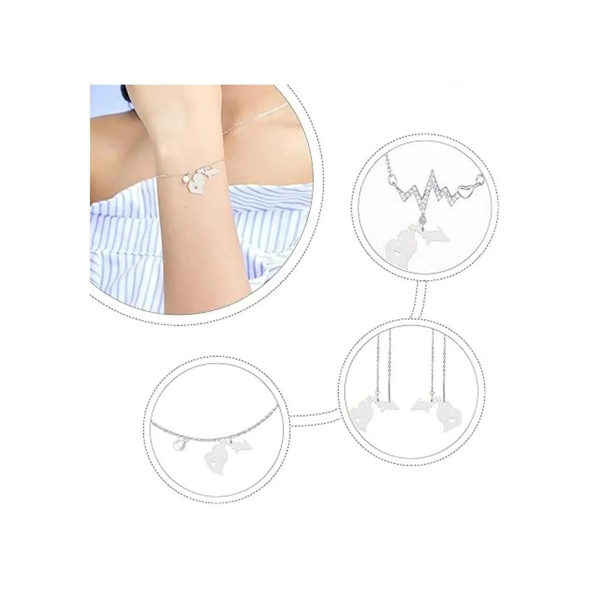 20 colgantes de acero inoxidable UNICRAFTALE con diseño de