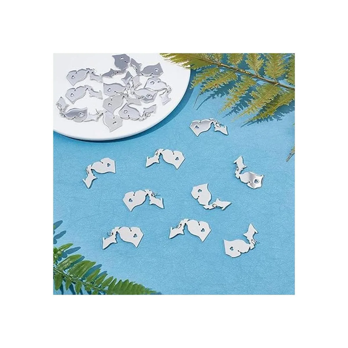 20 colgantes de acero inoxidable UNICRAFTALE con diseño de