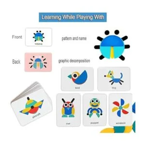 Tangram Rompecabezas con forma de madera bloques de_2