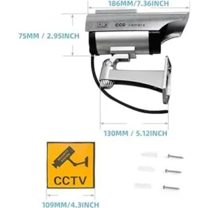 Cámara de seguridad falsa alimentada por energía solar_5