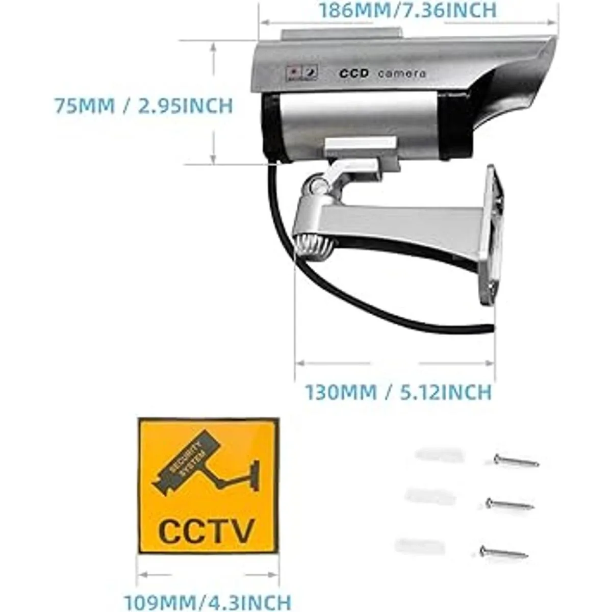Cámara de seguridad falsa alimentada por energía solar_5