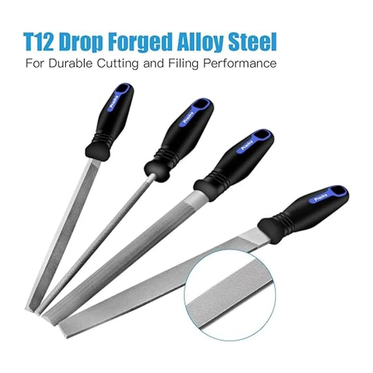 Preciva Juego de archivos de 18 piezas 18 en 1 de acero_3