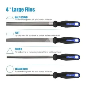 Preciva Juego de archivos de 18 piezas 18 en 1 de acero_4