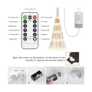 Guirnalda de luces de alambre de hadas de Navidad luces