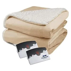 Manta de calentamiento eléctrica Sherpa de terciopelo_1