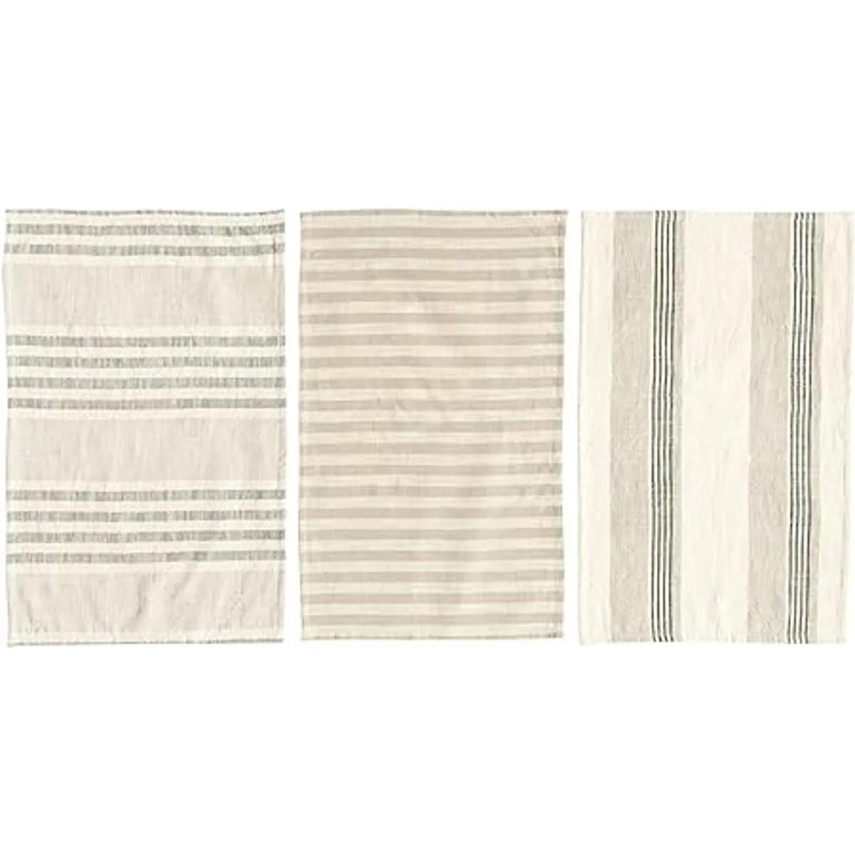 Creative CoOp Toallas de té de algodón a rayas color_2