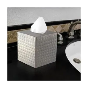 Monarch Abode Funda de caja de pañuelos de metal de peltre