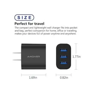 Amoner Cargador de pared paquete de 2 enchufes USB de 15_5