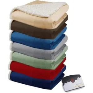 Manta de calentamiento eléctrica Sherpa de terciopelo_5