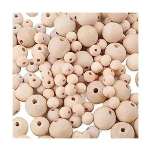 Foraineam 1200 cuentas redondas de madera