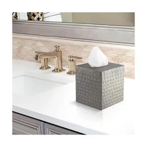 Monarch Abode Funda de caja de pañuelos de metal de peltre