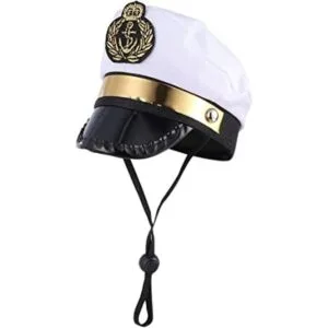 Amosfun Sombrero de capitán de mascotas marineros