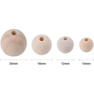 Foraineam 1200 cuentas redondas de madera