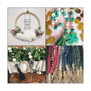 Foraineam 1200 cuentas redondas de madera