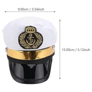 Amosfun Sombrero de capitán de mascotas marineros