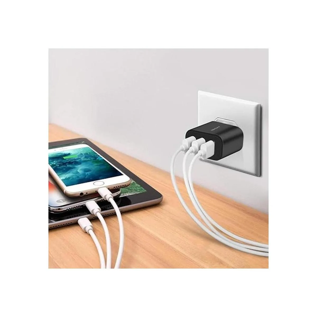 Amoner Cargador de pared paquete de 2 enchufes USB de 15_2