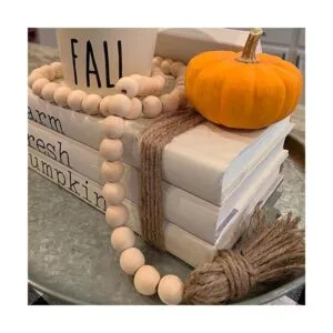 Foraineam 1200 cuentas redondas de madera