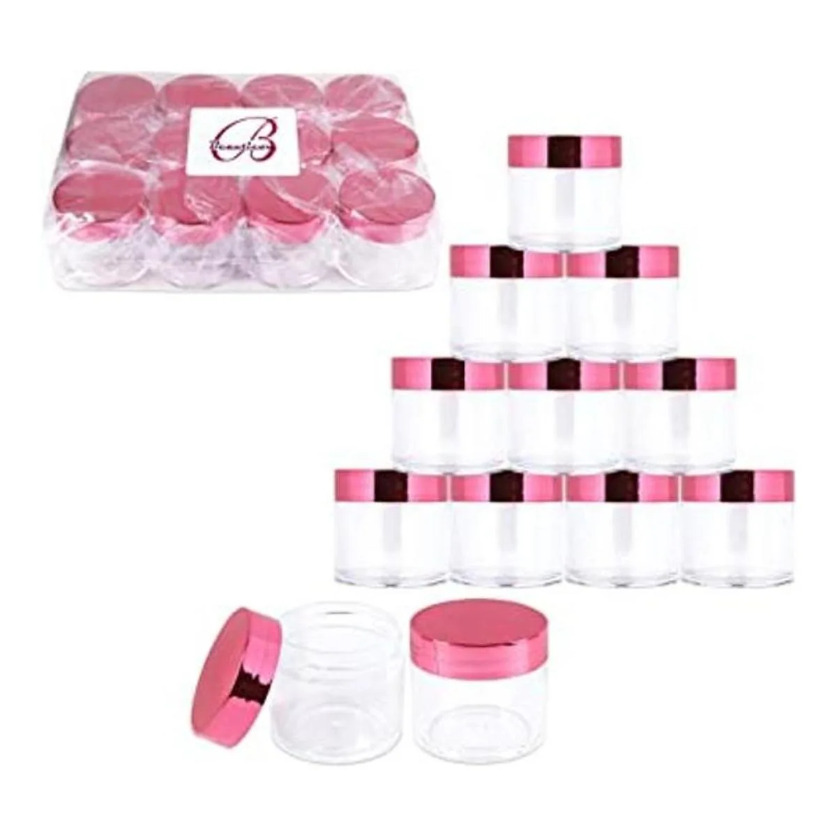 Beauticom 12 recipientes transparentes redondos de_1