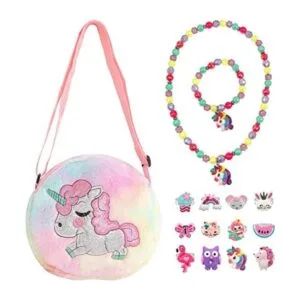 Elesa Miracle Bolso de peluche para niña pequeña collar_1