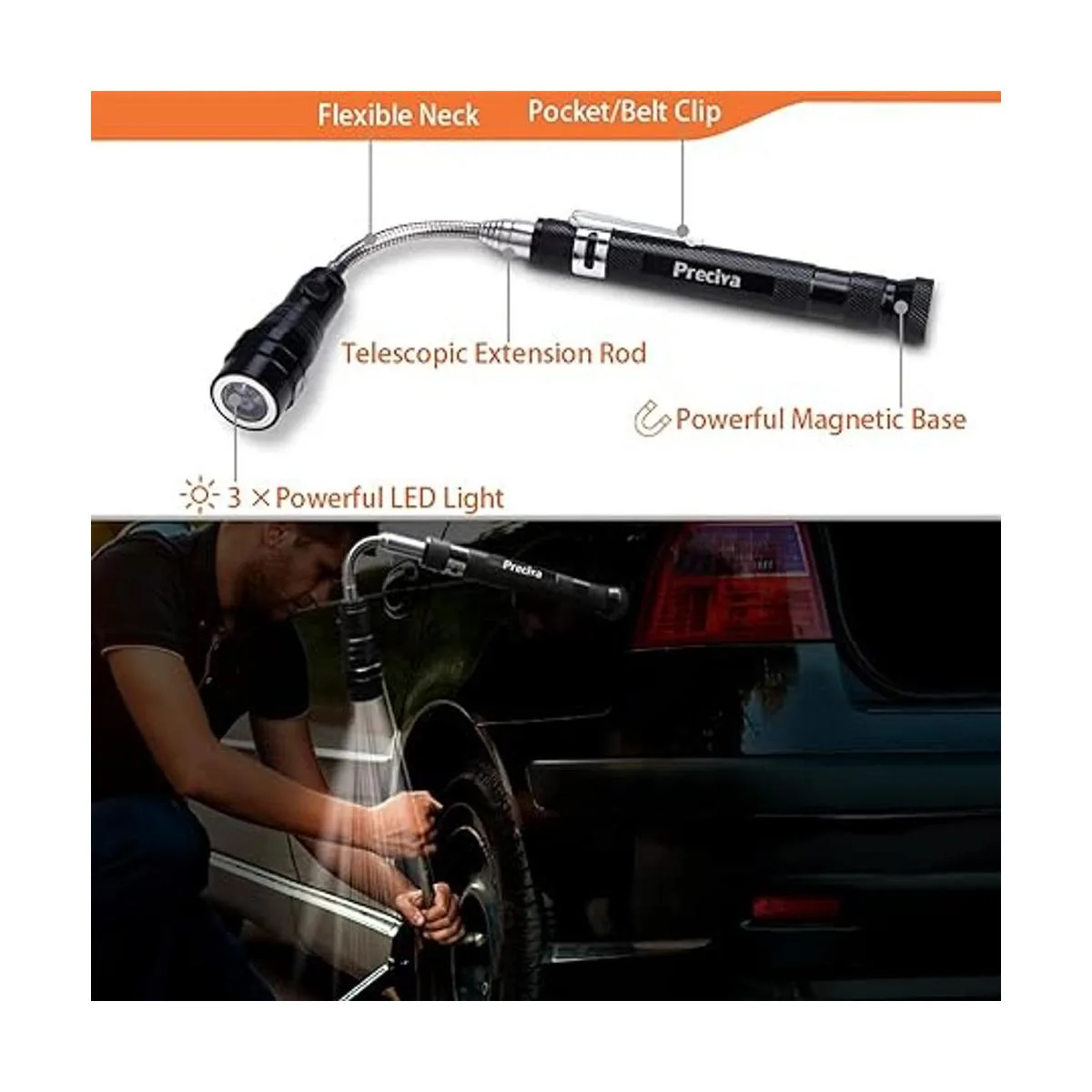 Kit de herramientas telescópicas Preciva magnéticas para_2