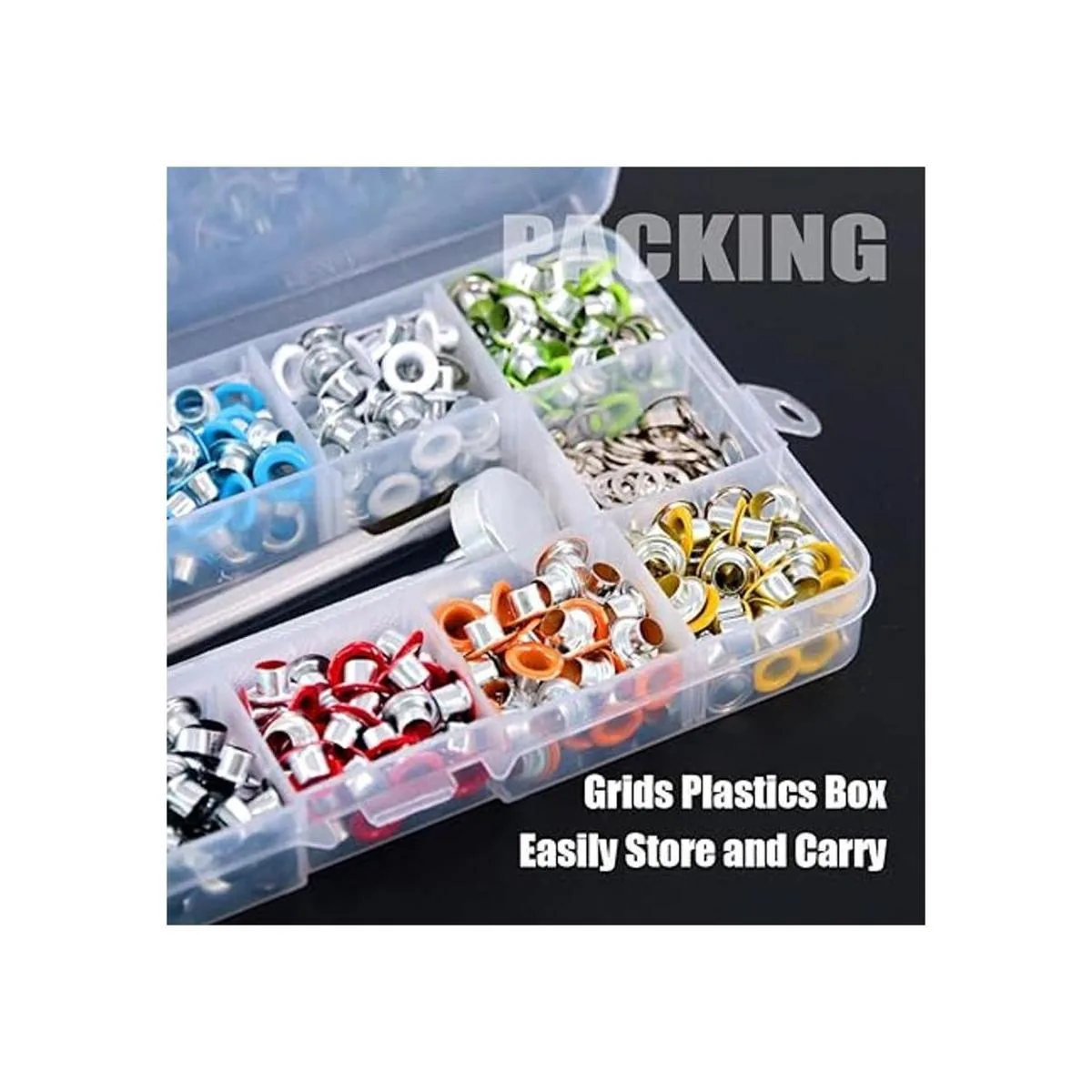 Rustark Juego de 500 ojales de 316 pulgadas juego de