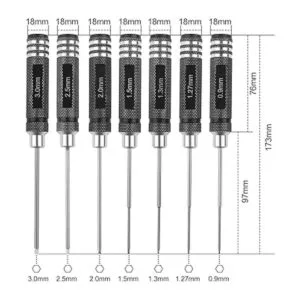Juego de destornilladores hexagonales RC 7 piezas