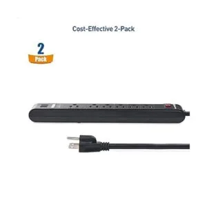 Cable Matters Paquete de 2 regletas de 6 tomas de_2